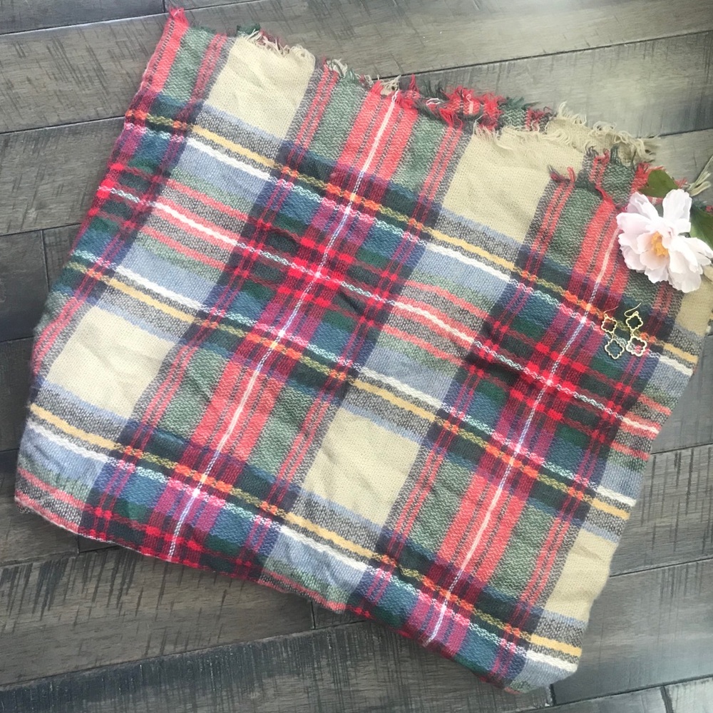 Plaid Blanket Scarf